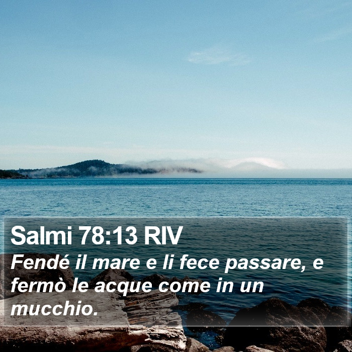 Salmi 78:13 RIV Bible Study