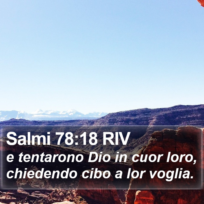 Salmi 78:18 RIV Bible Study