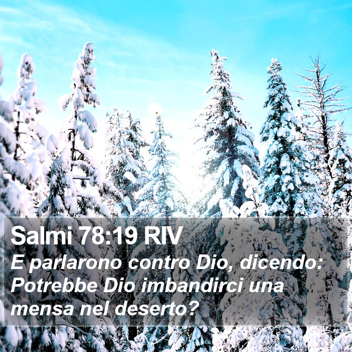 Salmi 78:19 RIV Bible Study