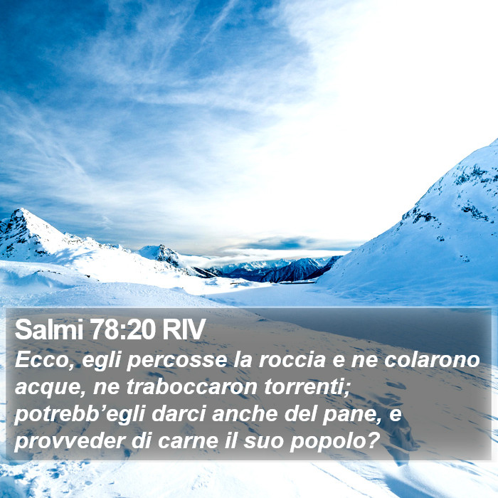 Salmi 78:20 RIV Bible Study