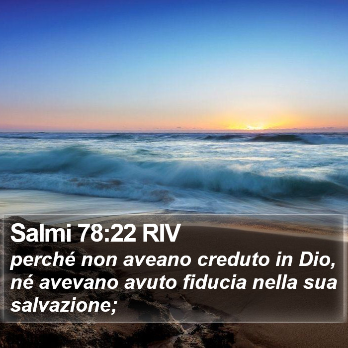 Salmi 78:22 RIV Bible Study