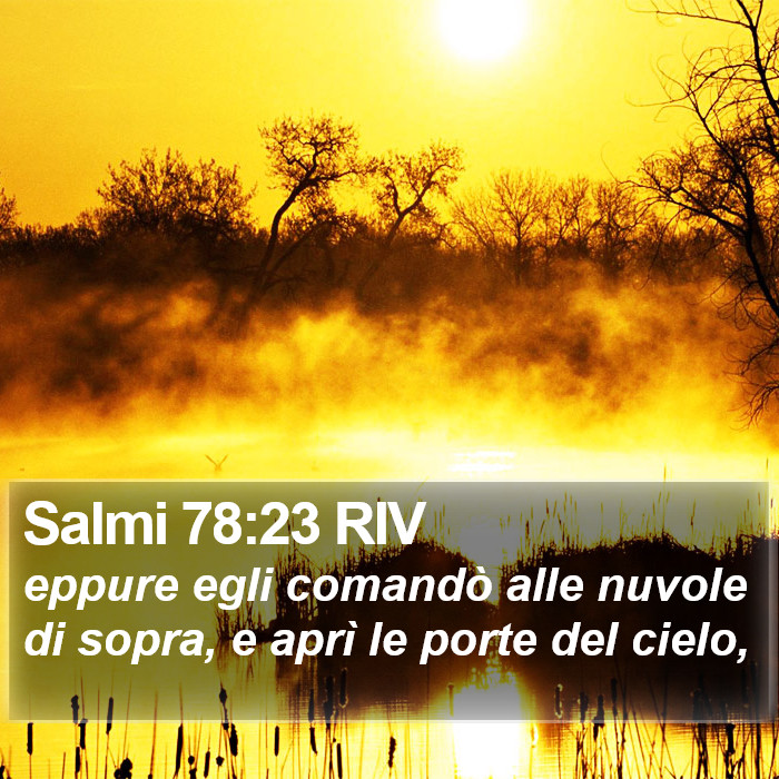 Salmi 78:23 RIV Bible Study