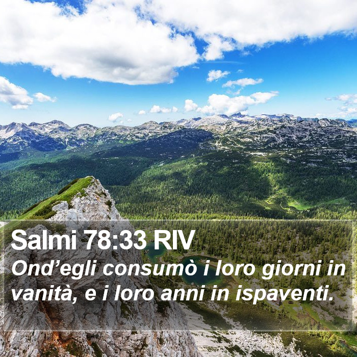 Salmi 78:33 RIV Bible Study