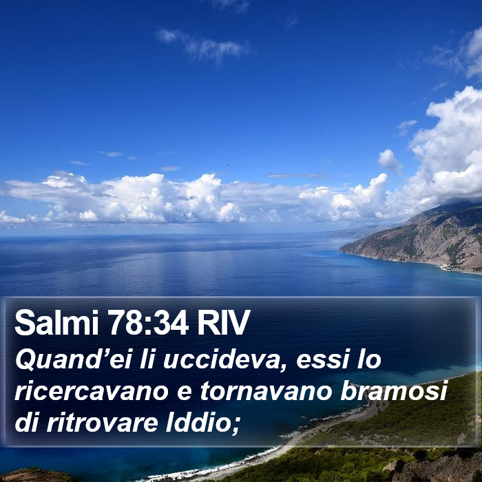 Salmi 78:34 RIV Bible Study