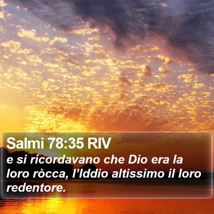 Salmi 78:35 RIV Bible Study