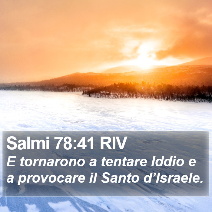 Salmi 78:41 RIV Bible Study