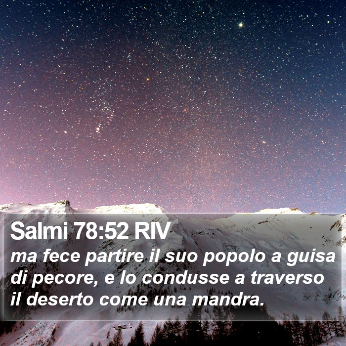 Salmi 78:52 RIV Bible Study