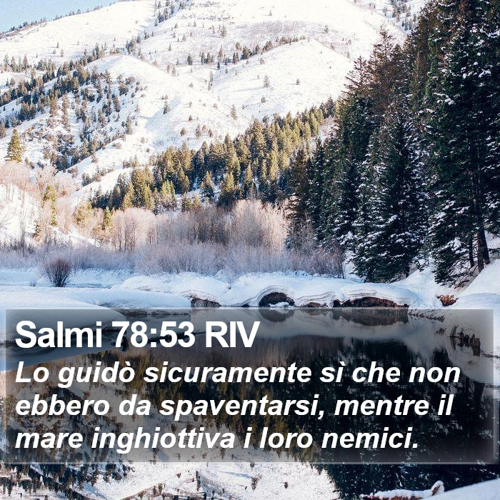 Salmi 78:53 RIV Bible Study