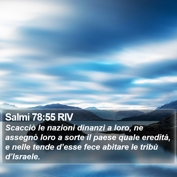 Salmi 78:55 RIV Bible Study