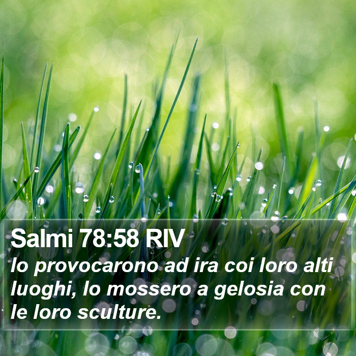 Salmi 78:58 RIV Bible Study