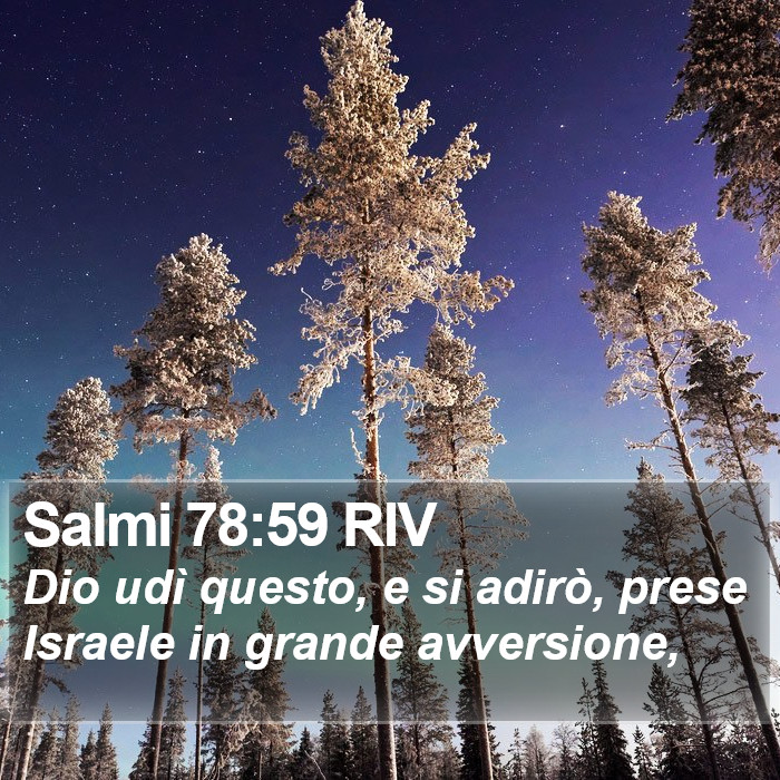 Salmi 78:59 RIV Bible Study