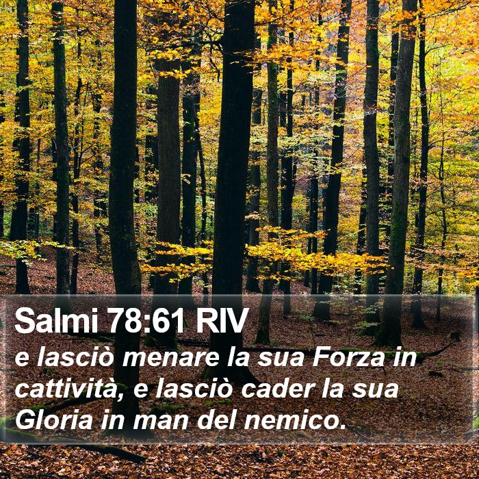 Salmi 78:61 RIV Bible Study