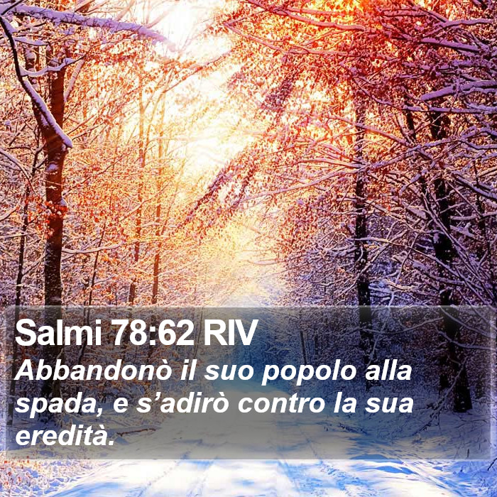 Salmi 78:62 RIV Bible Study