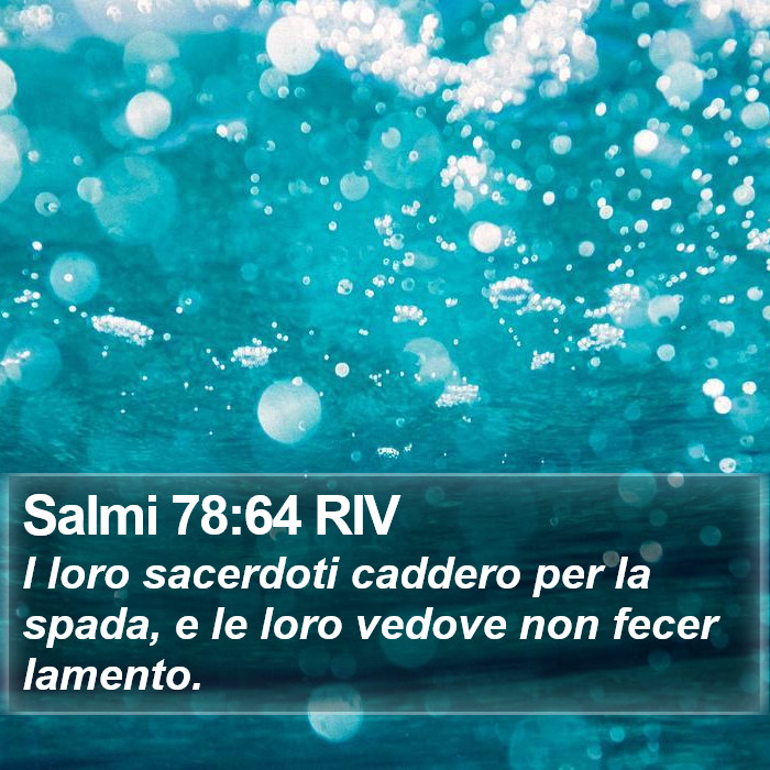 Salmi 78:64 RIV Bible Study