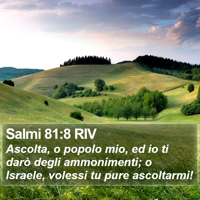 Salmi 81:8 RIV Bible Study