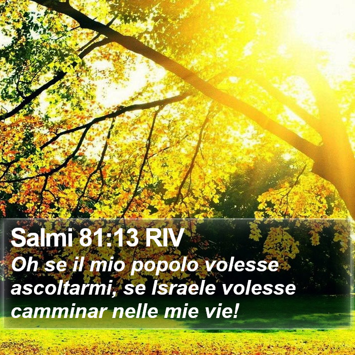 Salmi 81:13 RIV Bible Study