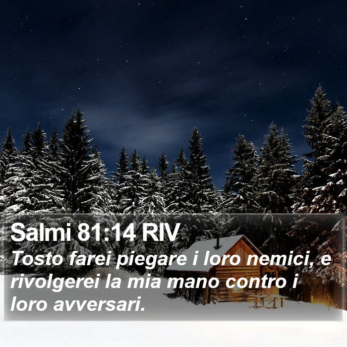 Salmi 81:14 RIV Bible Study
