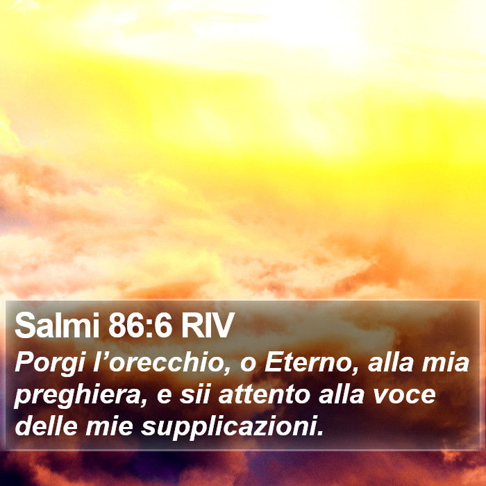 Salmi 86:6 RIV Bible Study