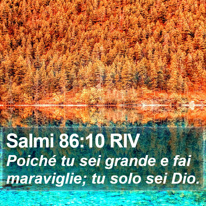 Salmi 86:10 RIV Bible Study