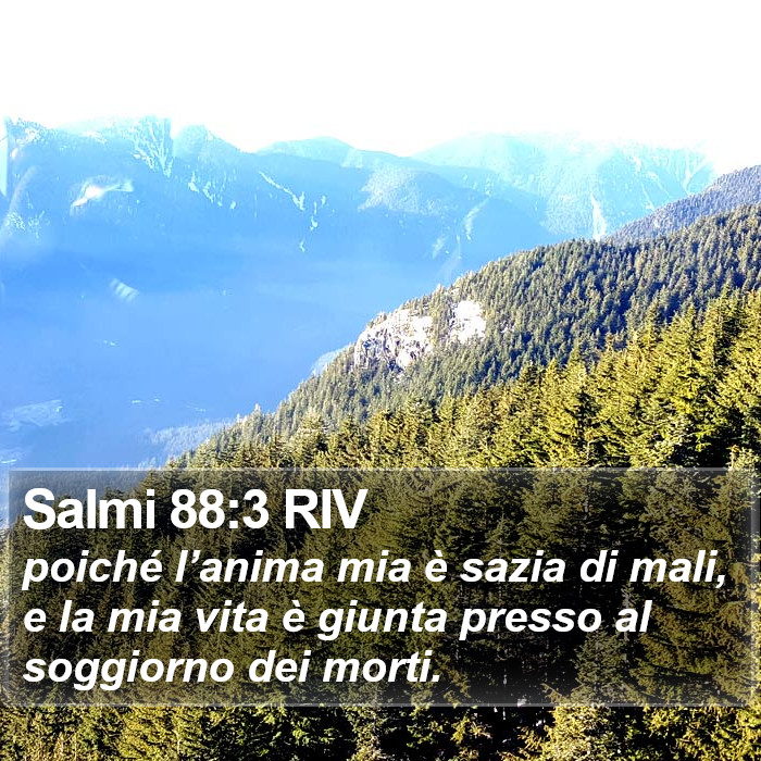 Salmi 88:3 RIV Bible Study