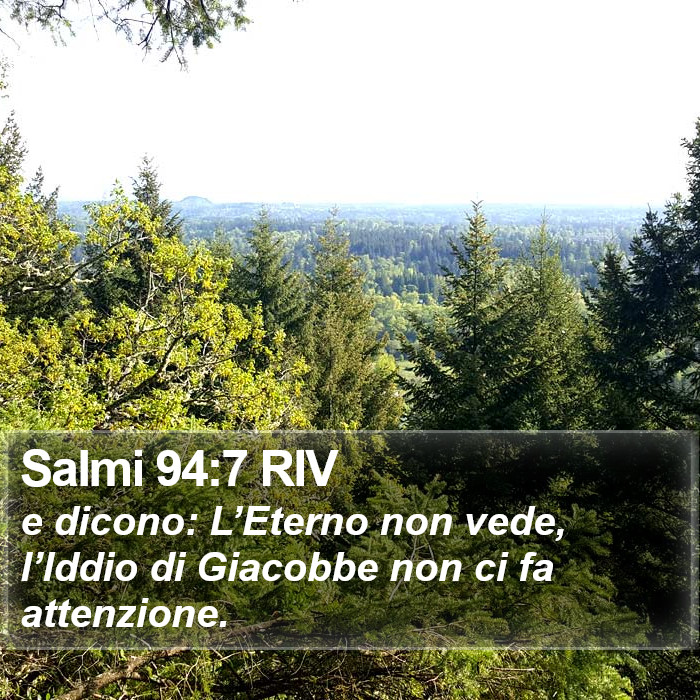 Salmi 94:7 RIV Bible Study