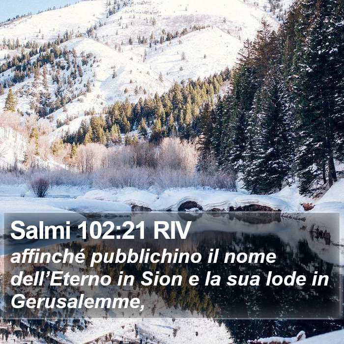 Salmi 102:21 RIV Bible Study