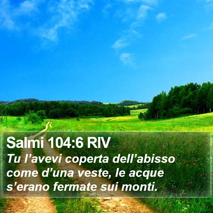 Salmi 104:6 RIV Bible Study