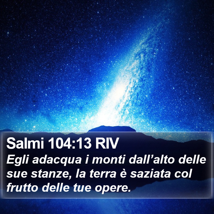 Salmi 104:13 RIV Bible Study