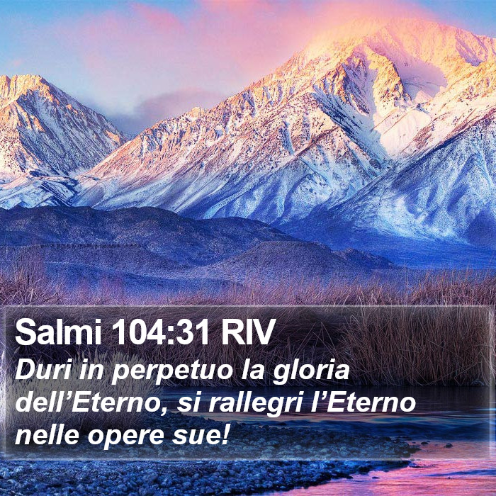 Salmi 104:31 RIV Bible Study