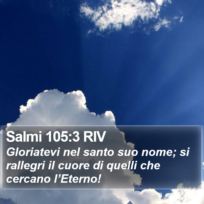 Salmi 105:3 RIV Bible Study