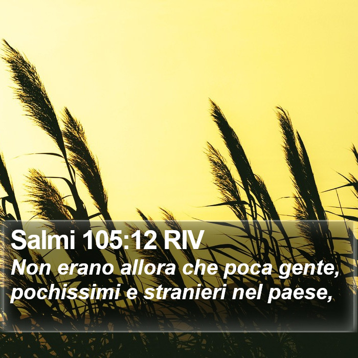 Salmi 105:12 RIV Bible Study