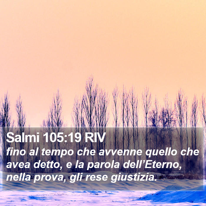 Salmi 105:19 RIV Bible Study