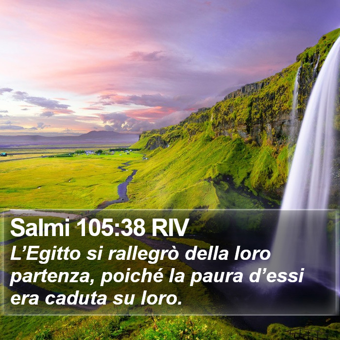 Salmi 105:38 RIV Bible Study