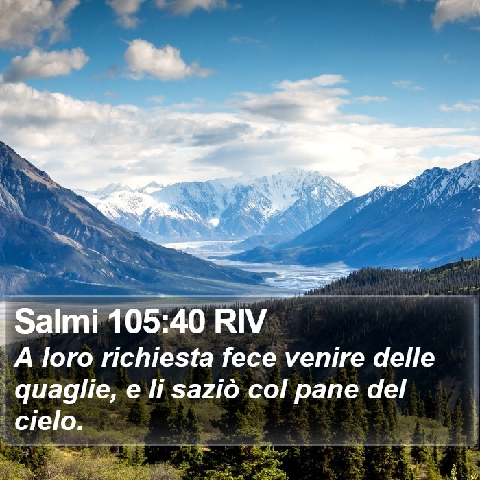 Salmi 105:40 RIV Bible Study