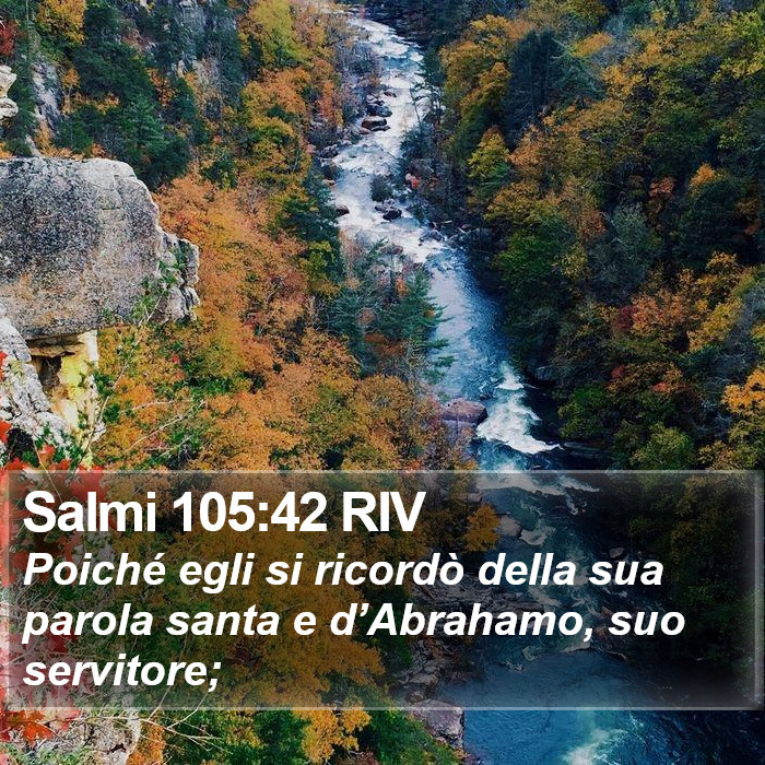 Salmi 105:42 RIV Bible Study