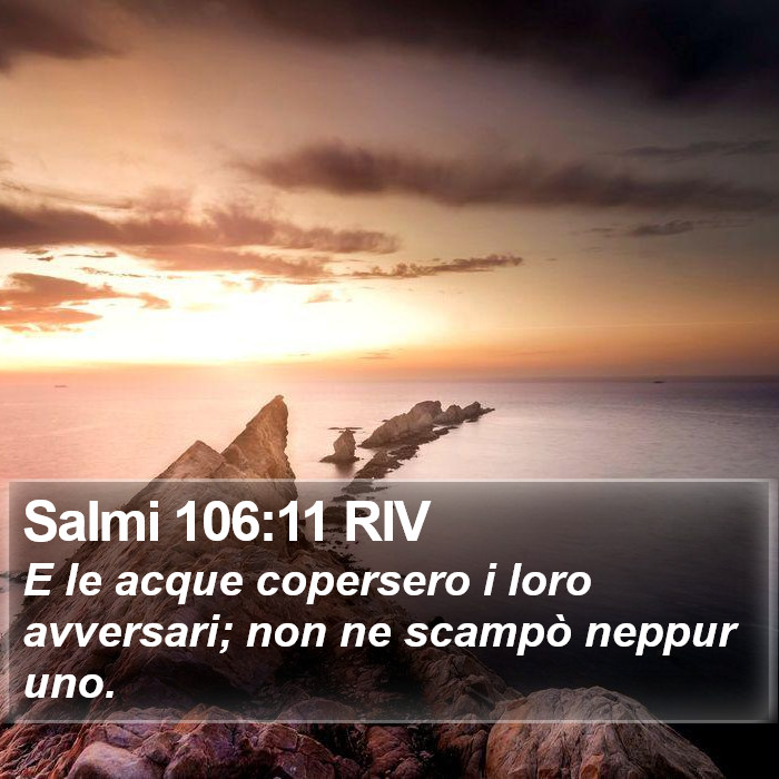 Salmi 106:11 RIV Bible Study