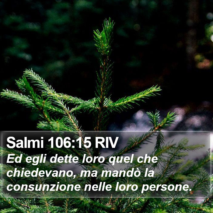 Salmi 106:15 RIV Bible Study