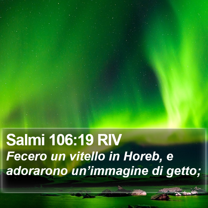 Salmi 106:19 RIV Bible Study