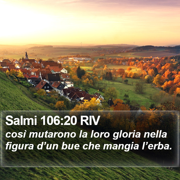 Salmi 106:20 RIV Bible Study