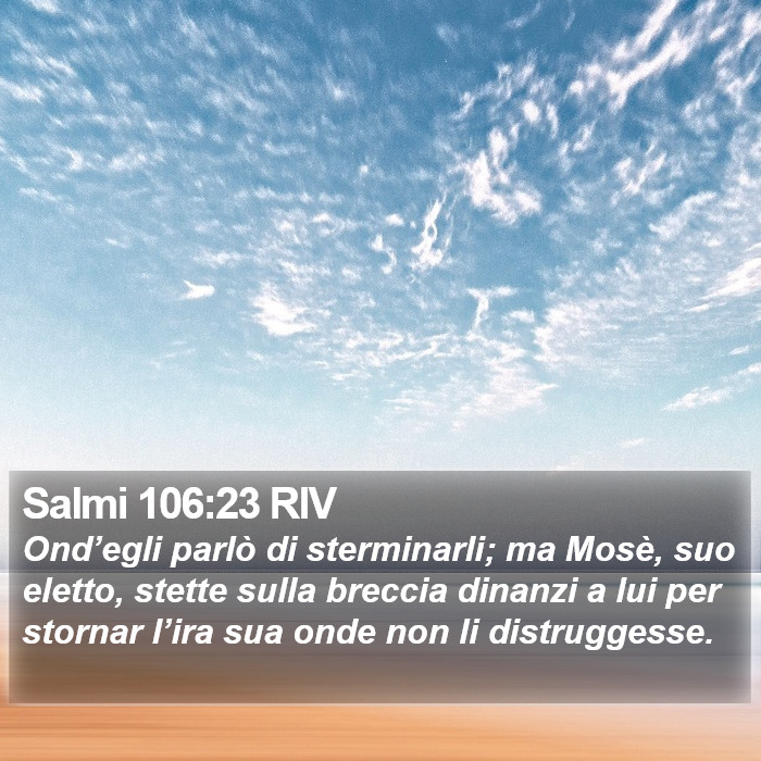 Salmi 106:23 RIV Bible Study