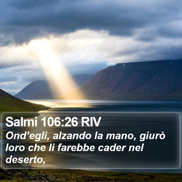 Salmi 106:26 RIV Bible Study