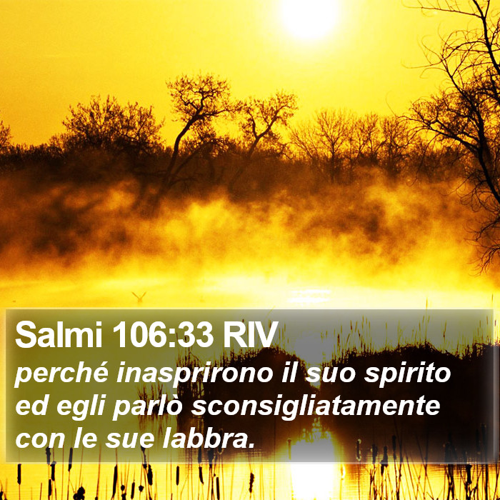 Salmi 106:33 RIV Bible Study