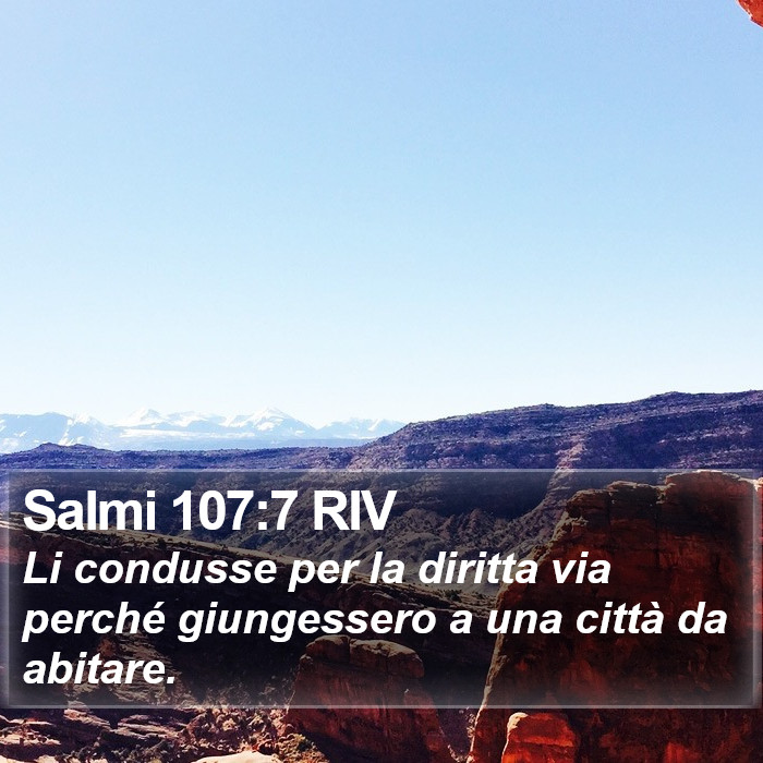 Salmi 107:7 RIV Bible Study