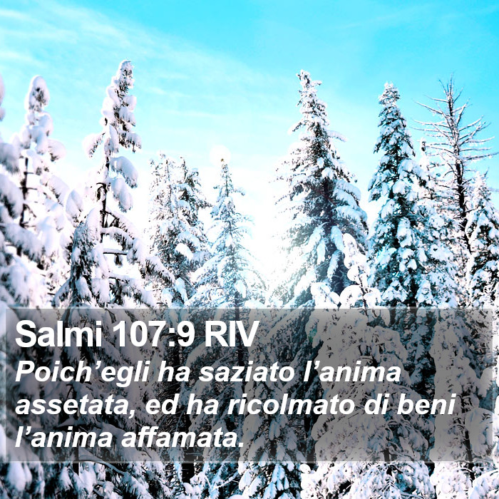 Salmi 107:9 RIV Bible Study
