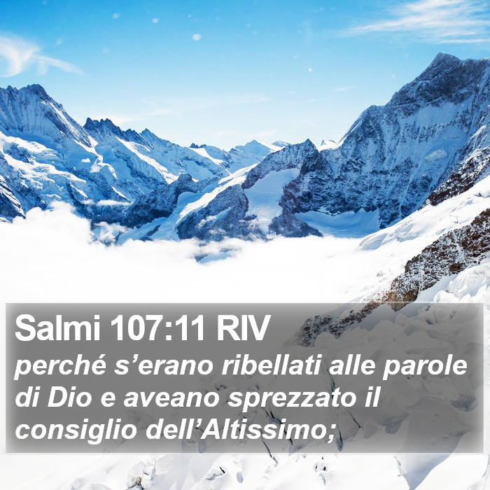 Salmi 107:11 RIV Bible Study