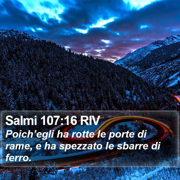 Salmi 107:16 RIV Bible Study