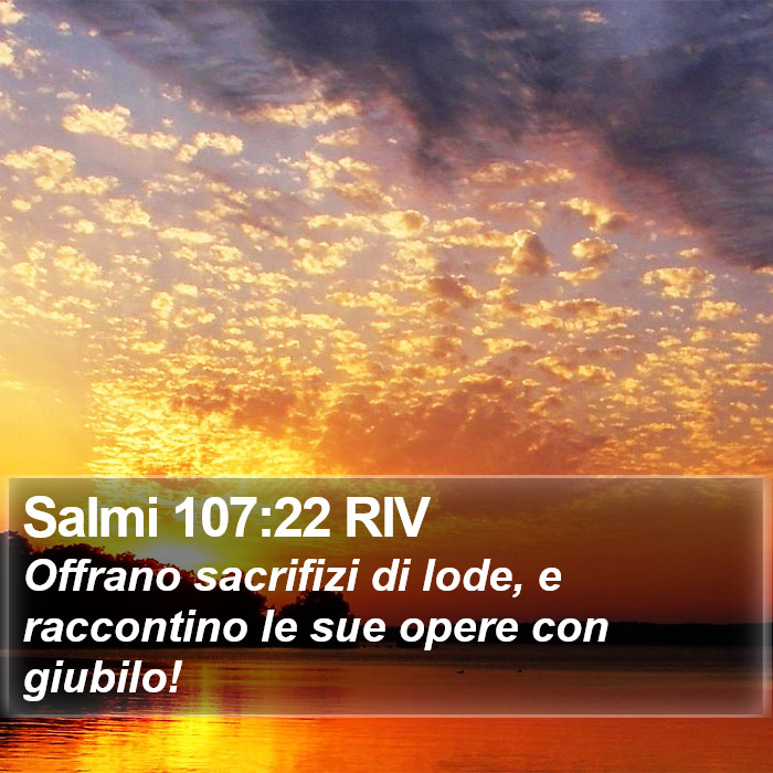 Salmi 107:22 RIV Bible Study