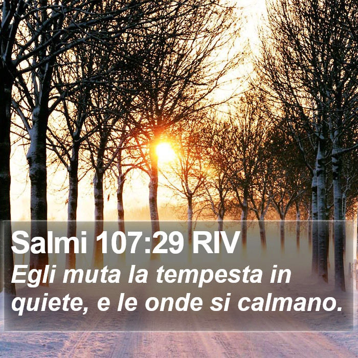 Salmi 107:29 RIV Bible Study