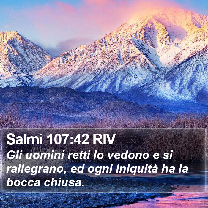 Salmi 107:42 RIV Bible Study
