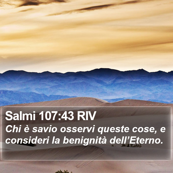 Salmi 107:43 RIV Bible Study